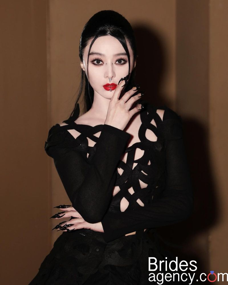 Fan Bingbing in a black dress