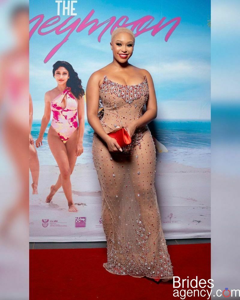 Minnie Dlamini at the movie premiere