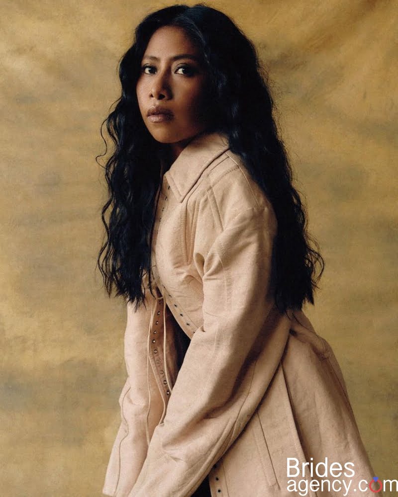 Yalitza Aparicio posing in jacket