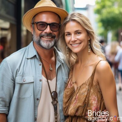 a photo of an American-Belarusian couple