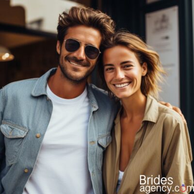 a photo of an American-French couple